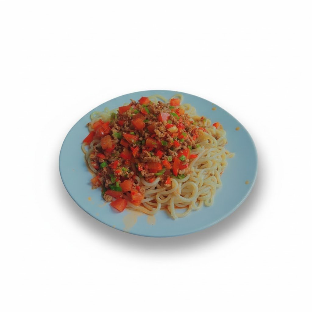 نودلز باللحم المفروم